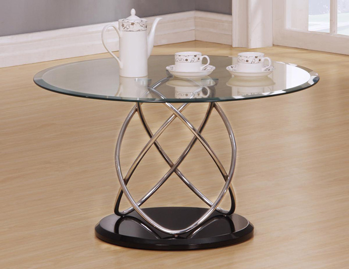 Eclipse Clear Glass Top Lamp Table